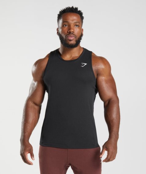 Men's Gymshark React Tanks Black | NZ 5EWBGY